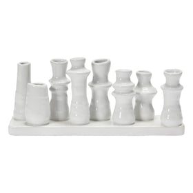 Bloomingville eight bud vases stoneware ideal for seasonal blooms