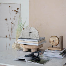 Bloomingville mantel clock makes a thoughtful gift for beauty and function lovers.