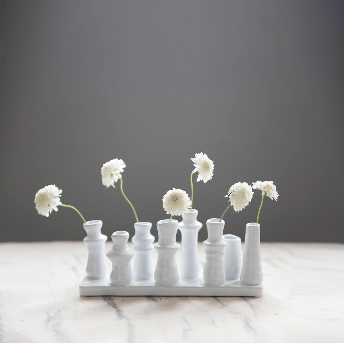 Bloomingville multi-vase 8 sections closeup for versatile stems display