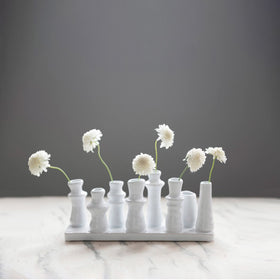 Bloomingville multi-vase 8 sections closeup for versatile stems display