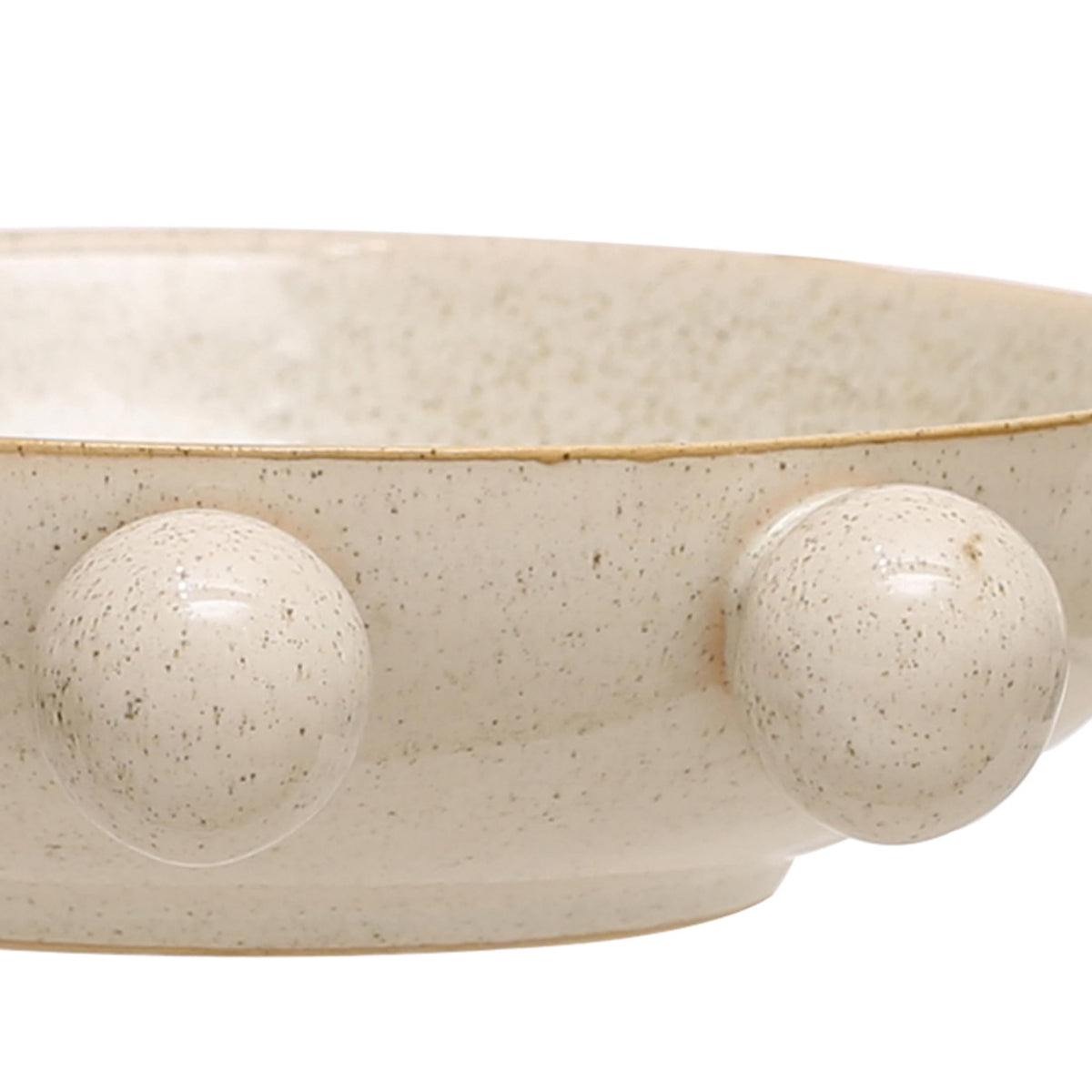 Bloomingville serving bowl in cream stoneware, durable and dishwasher-safe for everyday meals.