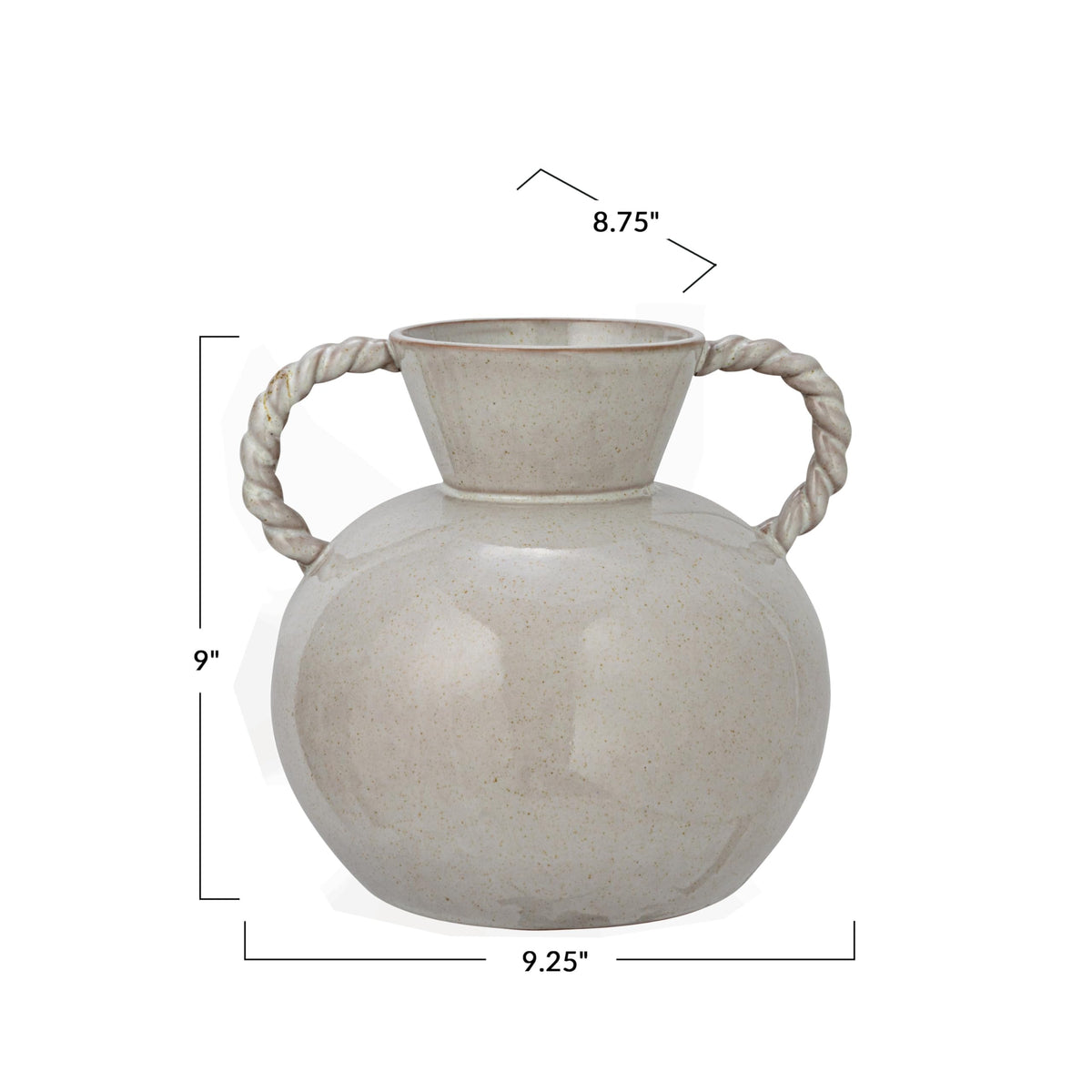 Bloomingville stoneware vase reactive glaze closeup showcases unique finish for modern decor.