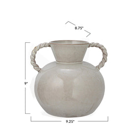 Bloomingville stoneware vase reactive glaze closeup showcases unique finish for modern decor.