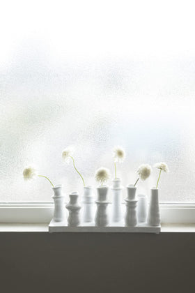 Bloomingville white stoneware centerpiece display with clean lines