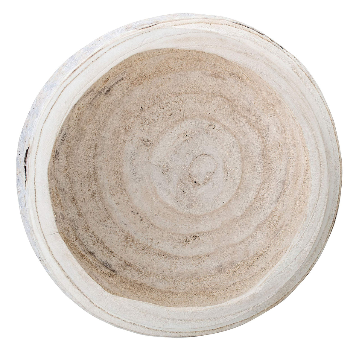 Bloomingville whitewashed bowl for dried florals and ornaments.