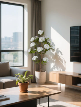 BLOSMON Easy-assembly hydrangea tree saves setup time.