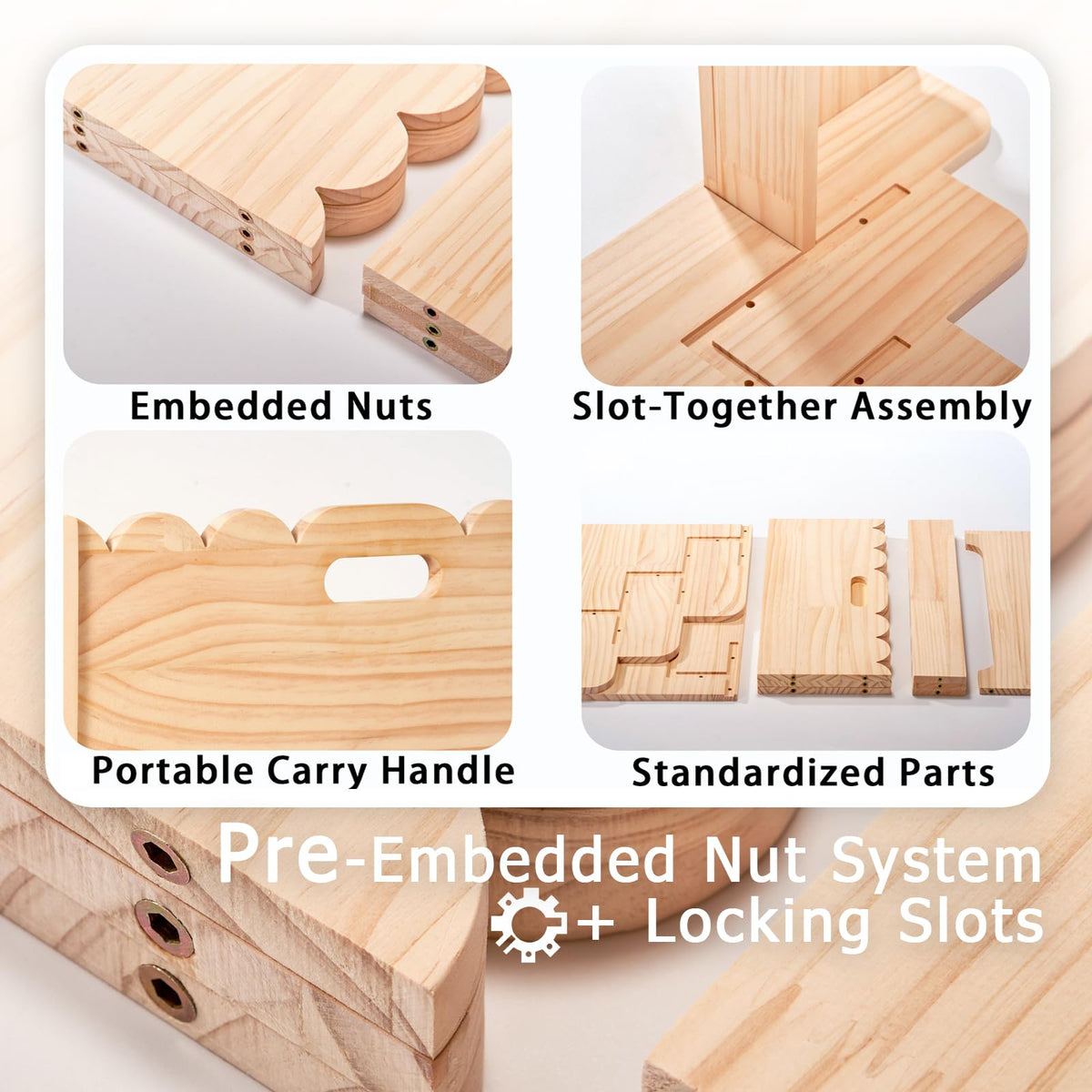 Blossome cut-out handle enables easy moving between rooms