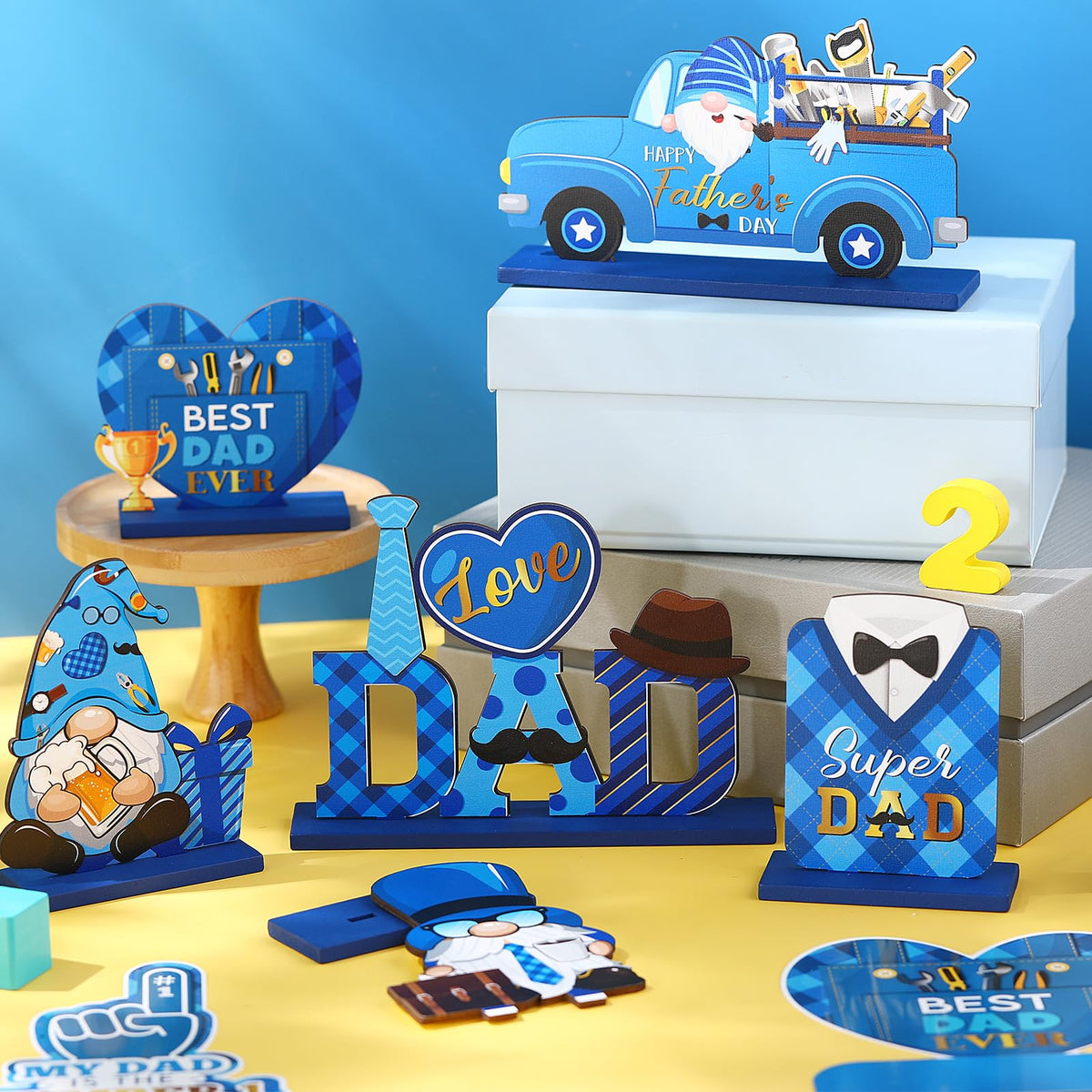 Blosssound Truck sign blue creates a bold accent for party displays.