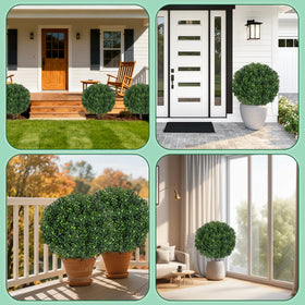 UV-resistant Bloyapix boxwood garden decor for year-round color