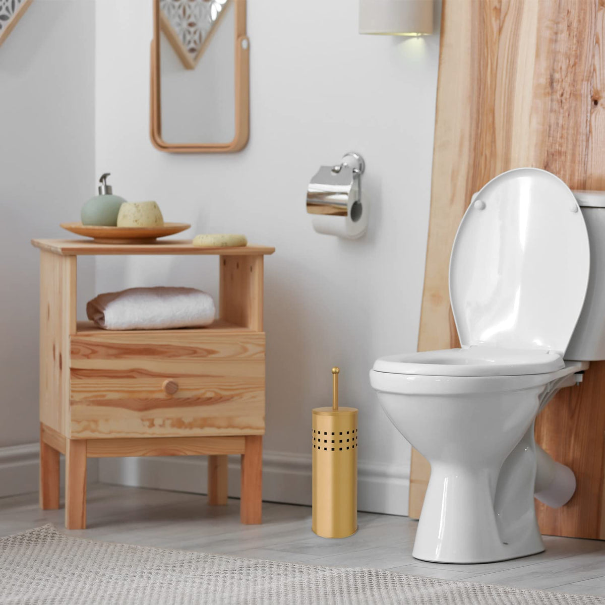 Blue Donuts compact space saving plunger fits tight bathrooms