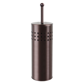 Blue Donuts plunger holder closeup shows durable bronze finish and secure storage.