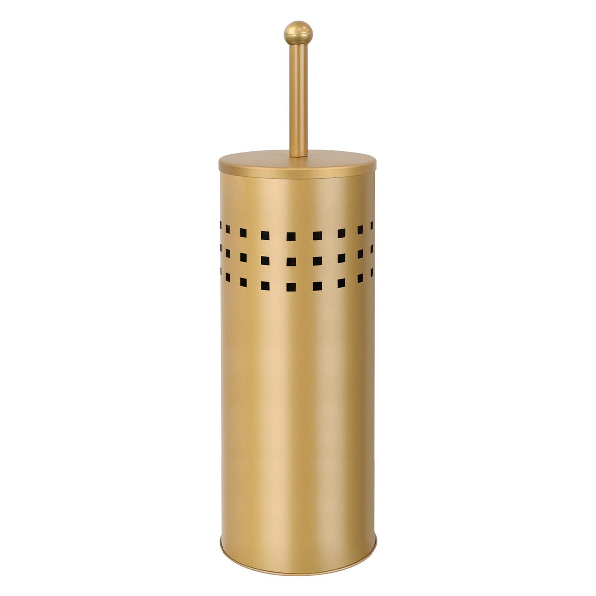 Blue Donuts plunger in holder neatly organized and ready for quick use
