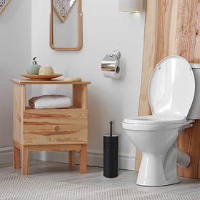 Blue Donuts plunger storage compact design fits tight spaces