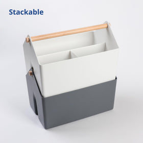 Blue Ginkgo white storage basket with Korean-inspired design for versatile styling.