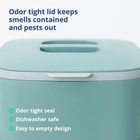 Blue Ginkgo removable inner basket simplifies cleaning.
