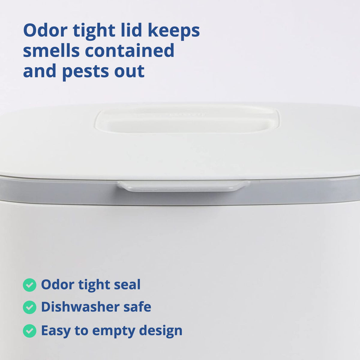 BLUE GINKGO 5L handles provide a comfortable grip during disposal.