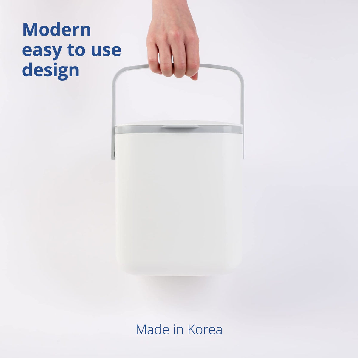 BLUE GINKGO 5L odor-tight design minimizes smells without filters.