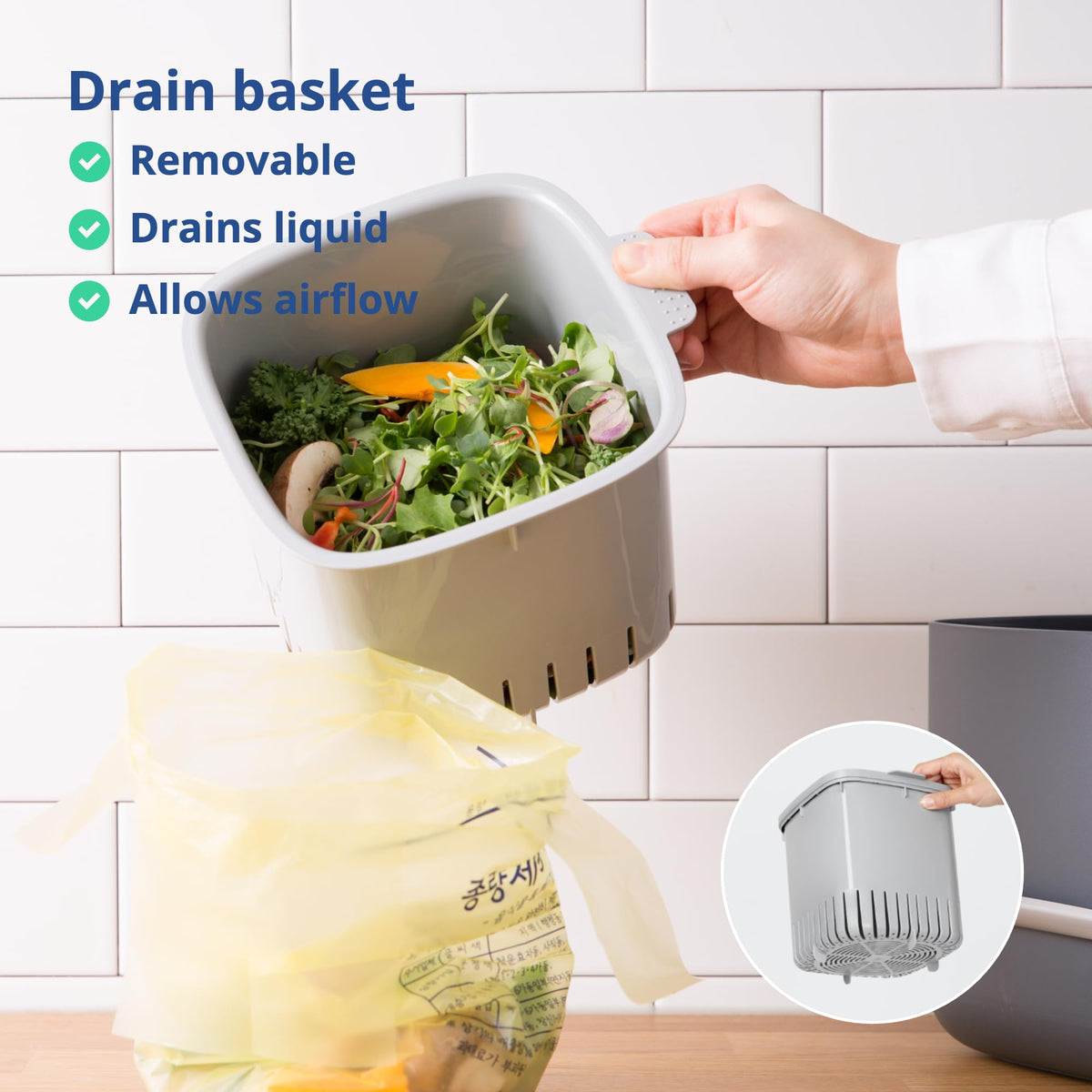 Blue Ginkgo compact design fits under sink or in fridge.
