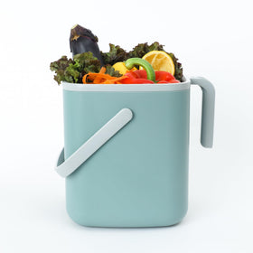 Blue Ginkgo dishwasher-safe bin is easy to wash.