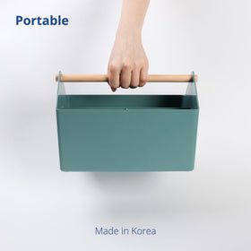 Blue Ginkgo makeup storage bin simplifies vanity organization and daily routines.
