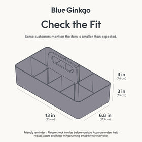 BLUE GINKGO caddy with open compartments for quick access to office essentials