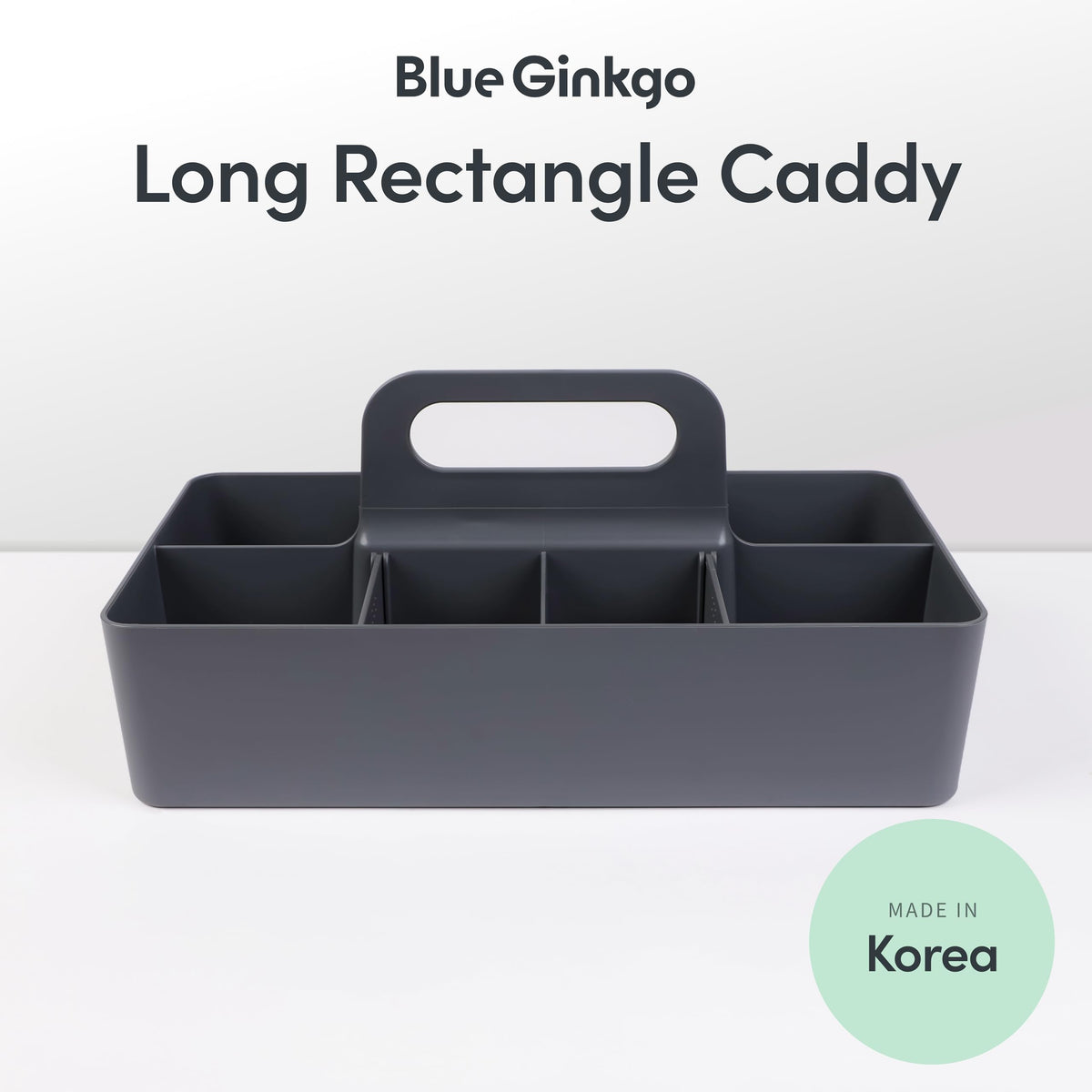 BLUE GINKGO stackable organizer caddy side view highlighting compact portable design