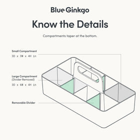 BLUE GINKGO Caddy stacked usage saves shelf space