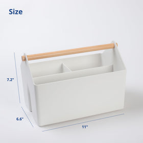 Blue Ginkgo stackable storage basket for desk organization and simplifying workflows.