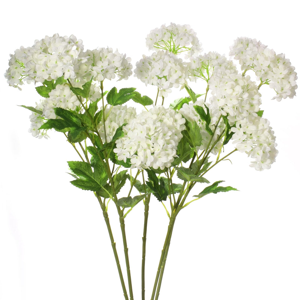 BLUE HANDCART White Hydrangea bouquet set for elegant centerpieces.