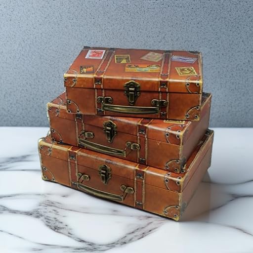 Blue Orchards desk-decor storage, decorative boxes for organizing books and trinkets.
