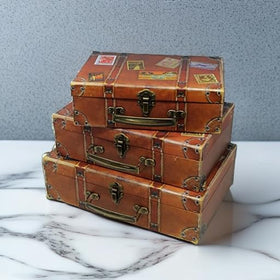 Blue Orchards desk-decor storage, decorative boxes for organizing books and trinkets.