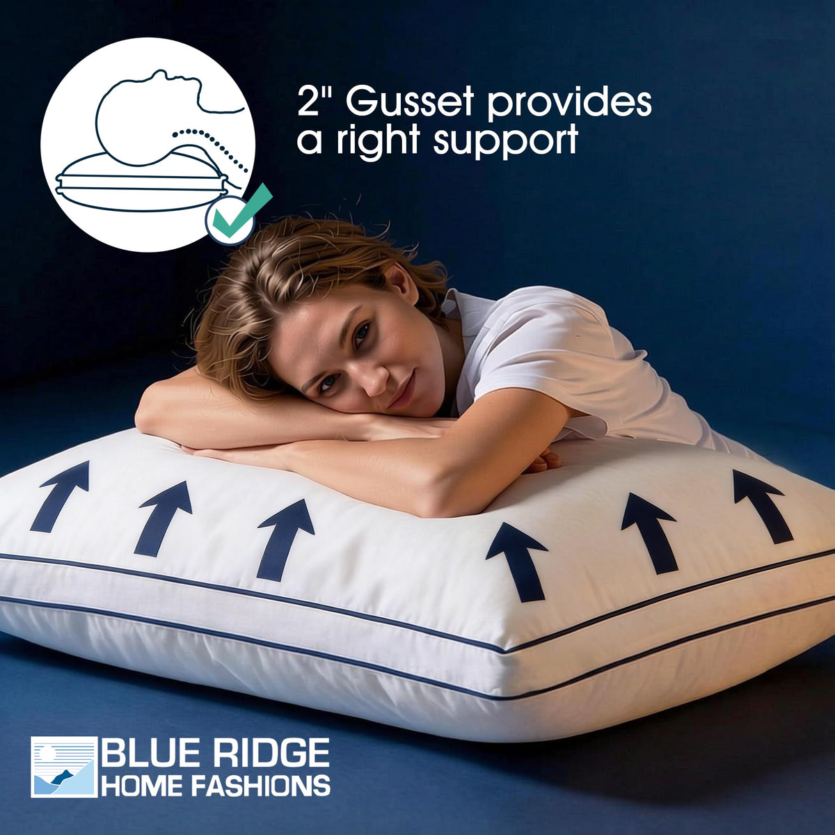 Blue Ridge pillow is machine washable for easy care