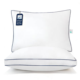 Blue Ridge Hotel Pillows Queen Set of 2, 18x26, front view for plush at-home comfort