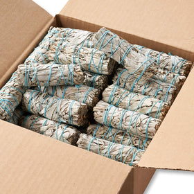 Blue River Sage 4-inch white sage bundle closeup for spiritual air purification.