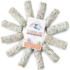 Blue River Sage hand-tied bundles grown in California mountains.