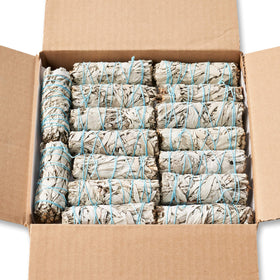 Blue River Sage white sage smudge stick closeup for cleansing and calming aromas.