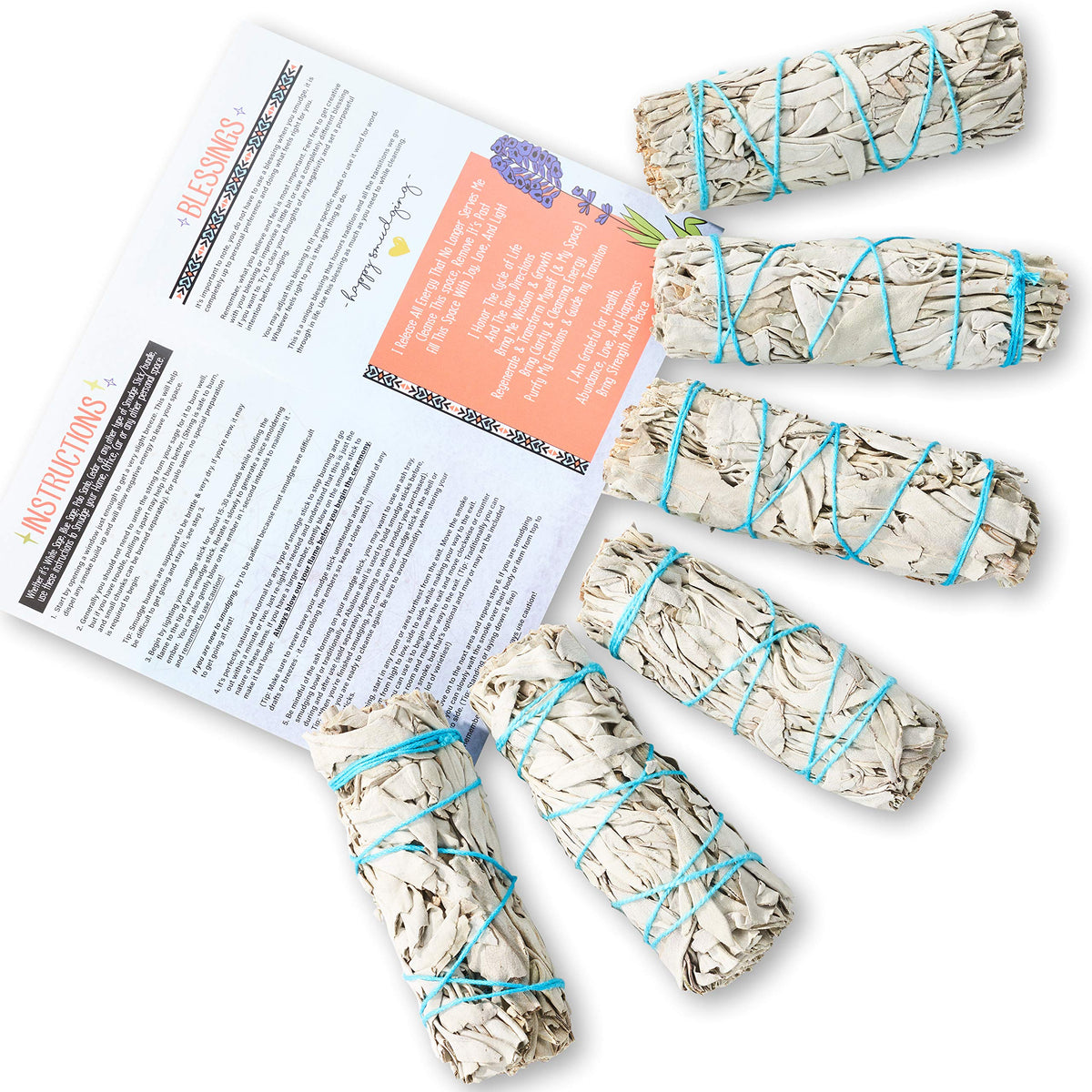 Blue River Sage white sage smudge stick recyclable packaging emphasizes sustainability.