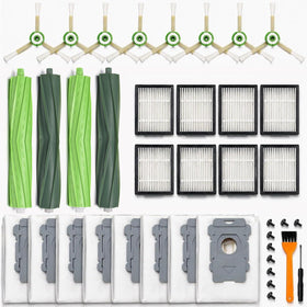 Bluearks 2 rubber rollers for Roomba deliver durable edge-cleaning performance.