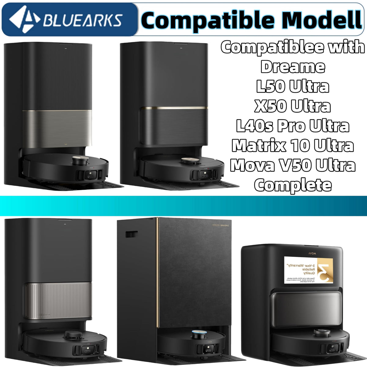 Bluearks HEPA filter for X50 Ultra kit captures up to 99% of dust for cleaner floors.