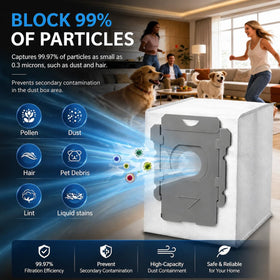Bluearks 8 dust bags simplify disposal with minimal dust clouds.