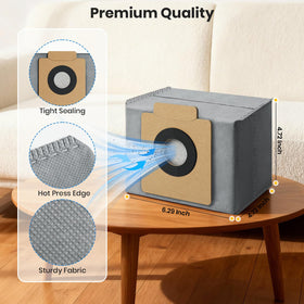 Bluearks auto-sealing dust bags minimize spills during replacement.