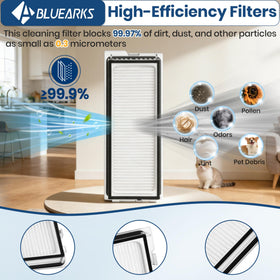 Bluearks Qrevo S5V six dust bags prevent leaks during disposal.