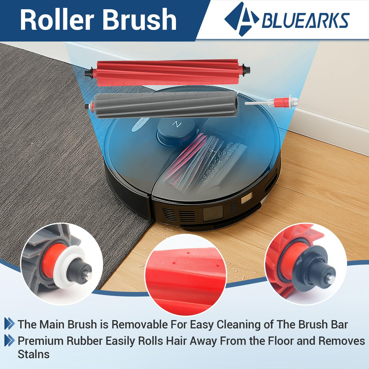 Bluearks S8 Max HEPA dustbin filter shows high-efficiency dust capture capability.