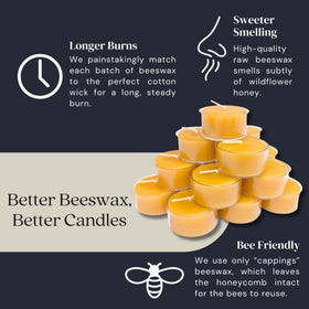 Bluecorn tea light with long burn time, ideal in holders.
