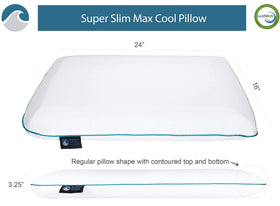 Bluewave Bedding CarbonBlue foam cross-section shows cooling gel and ventilation for airflow.