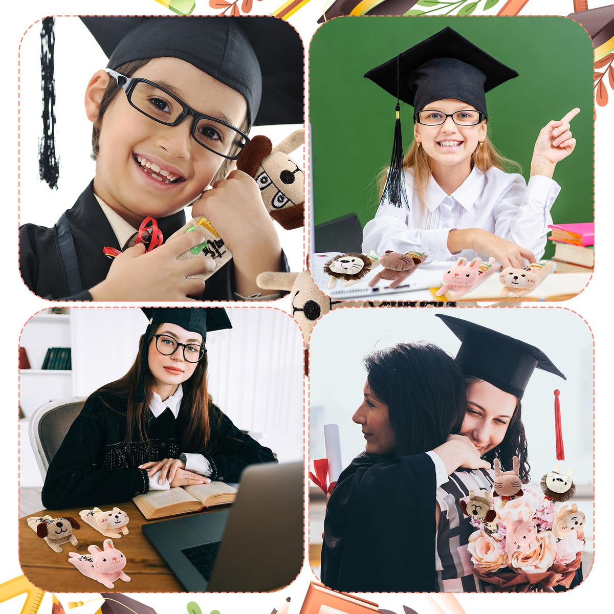 Blueweenly graduation plush bulk pack, ready for party favors.