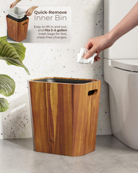BLUEWEST odor-blocking lid keeps bathrooms neat and odor-free.