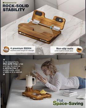 BLUEWEST tray folded flat for compact storage when not in use