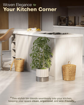 BLUEWEST natural water hyacinth material emphasizes eco-friendly, sustainable design.