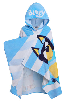 Bluey hooded towel use at the beach, doubles as a mat and drying wrap